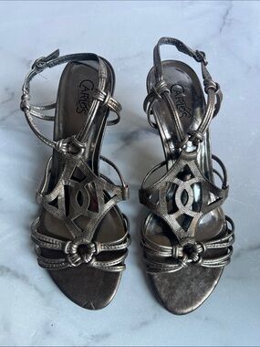 Carlos by Carlos Santana Metallic Bronze Open-Toe Dress Sandals size 6